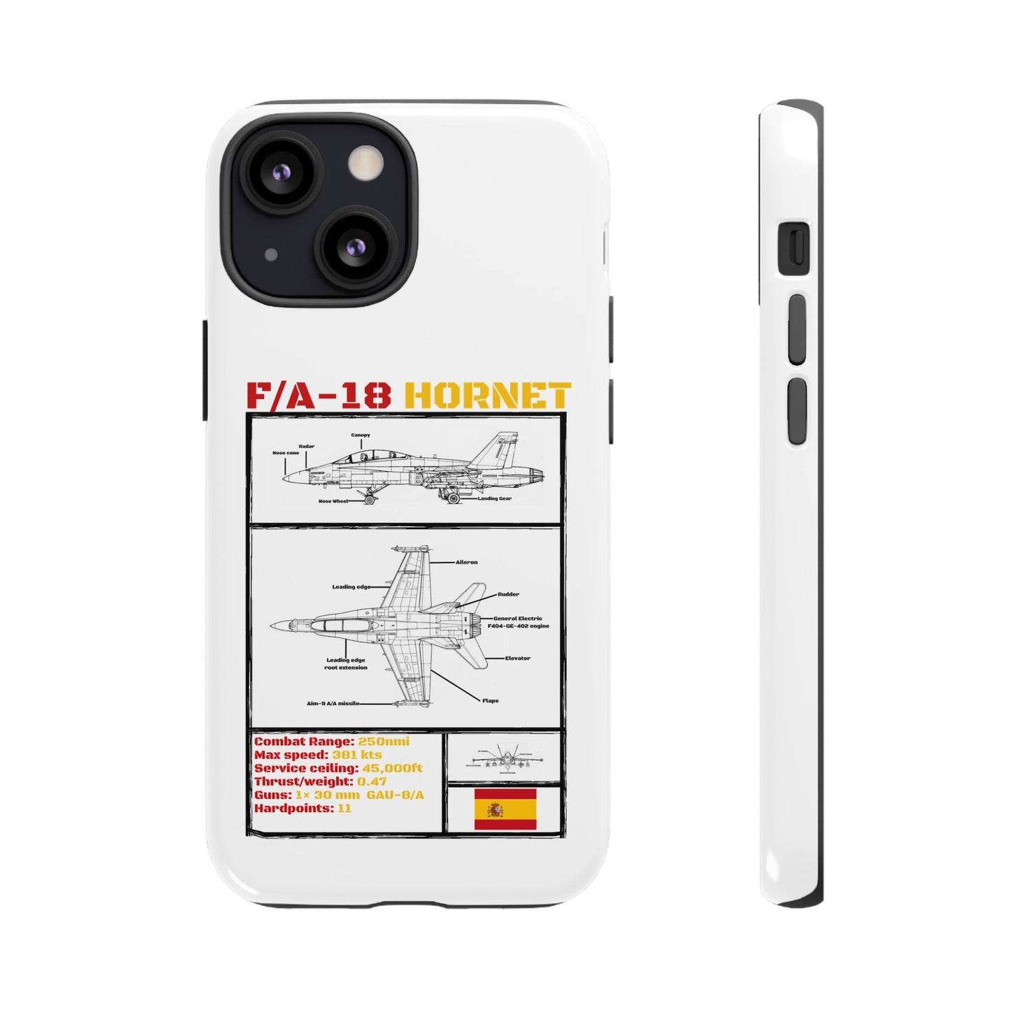 F/A-18 Hornet Schematic edition phone case (EDA Colour-Way)