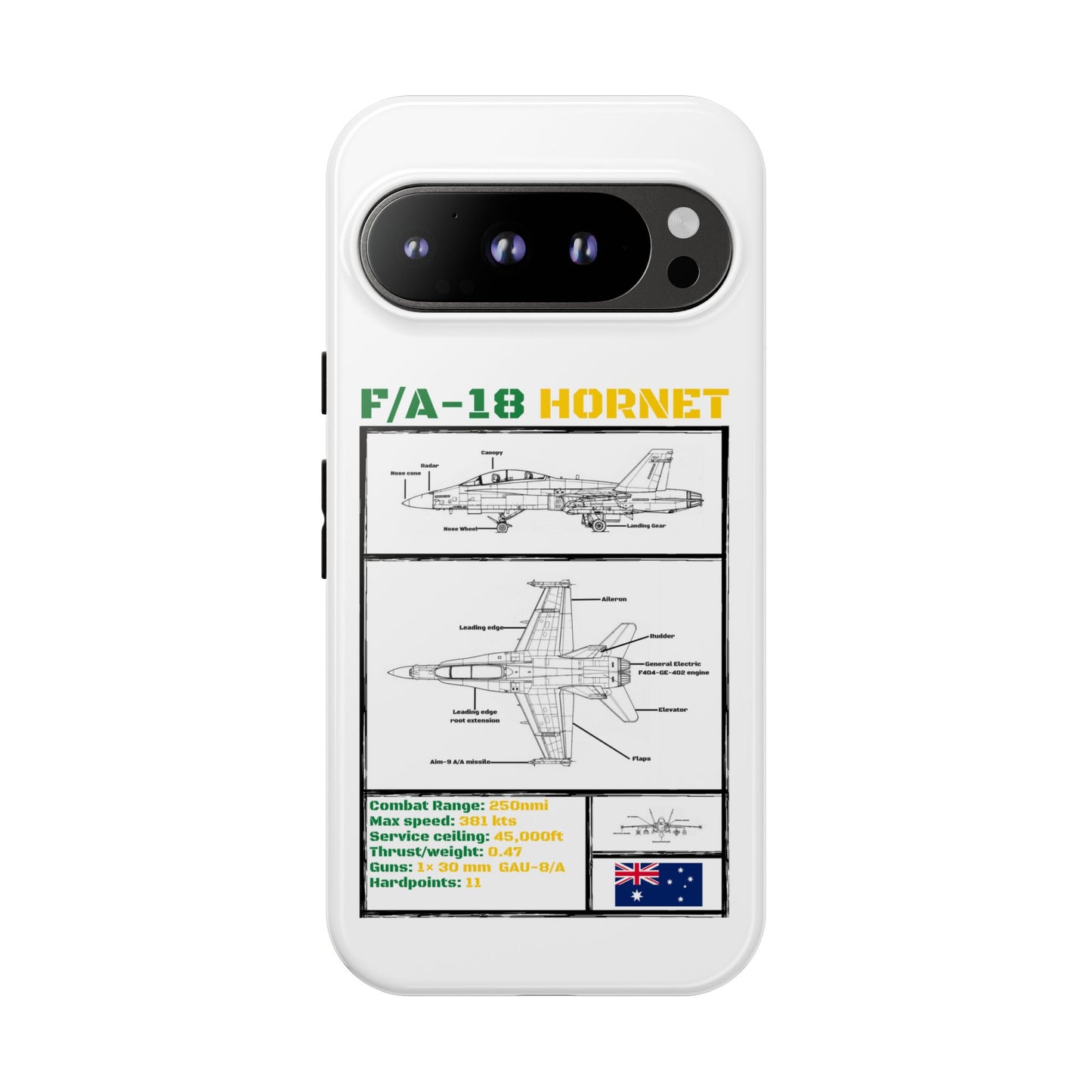 F/A-18 Hornet Schematic edition phone case (RAAF Colour-Way)
