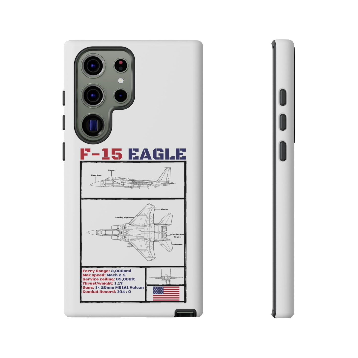 F-15 Schematic edition phone case