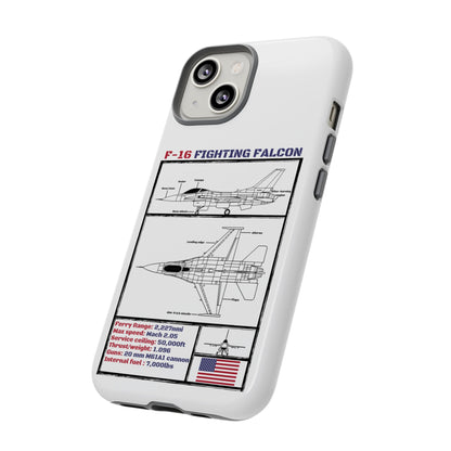 F-16 Fighting Falcon Schematic edition phone case (USAF Colour-Way)