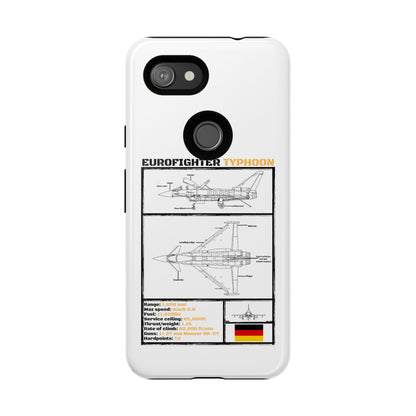 Eurofighter typhoon Schematic edition phone case (Luftwaffe Colour-Way)