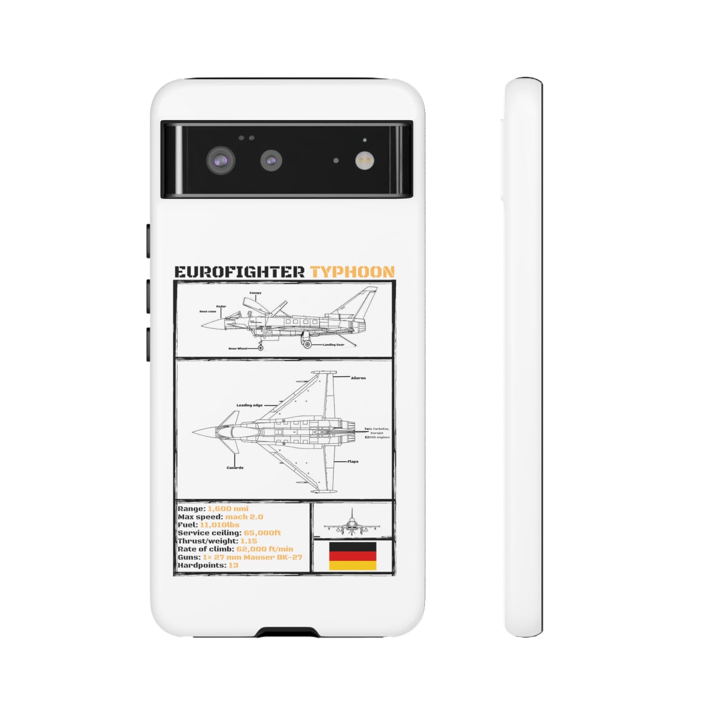 Eurofighter Typhoon Rigid Phone Case (Luftwaffe colour-ways)