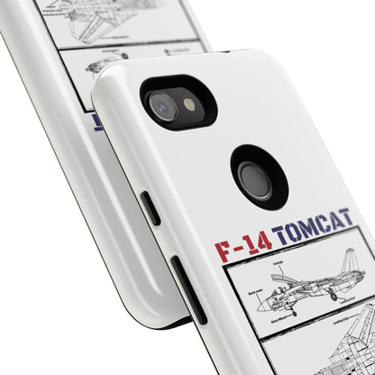 F-14 Tomcat Schematic edition phone case (USAF Colour-Way)