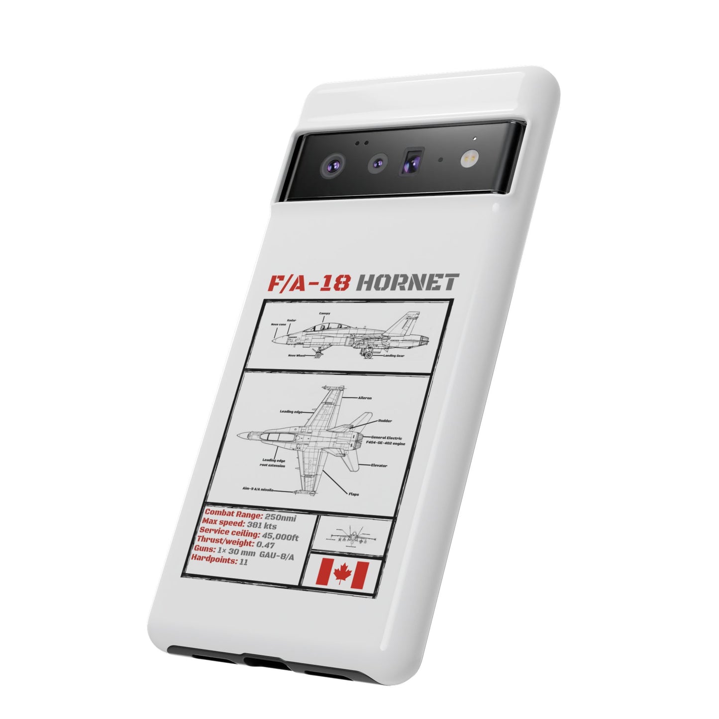 F/A-18 Hornet Schematic edition phone case (RCAF Colour-Way)