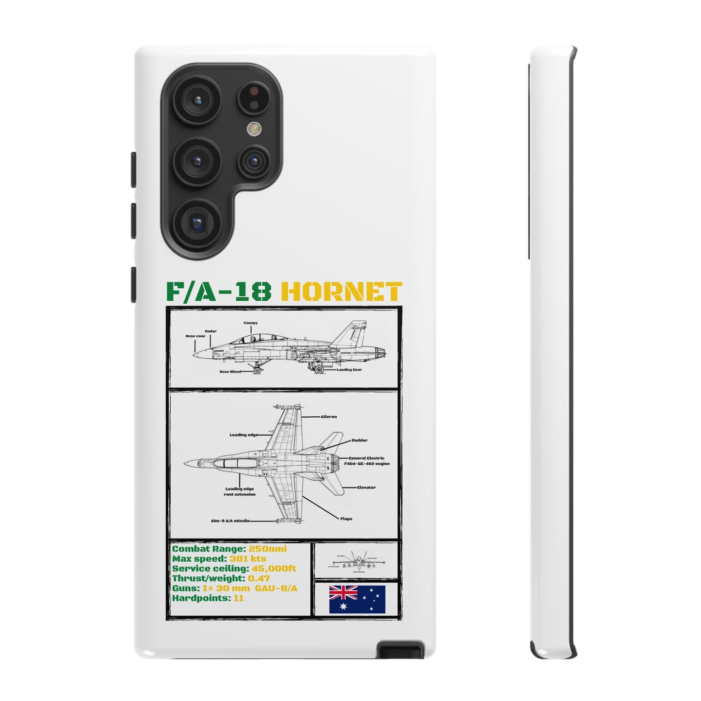 F/A-18 Hornet Schematic edition phone case (RAAF Colour-Way)