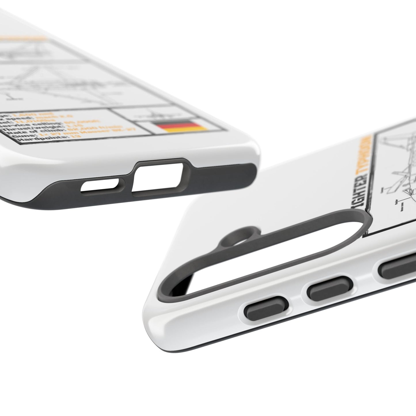 Eurofighter typhoon Schematic edition phone case (Luftwaffe Colour-Way)