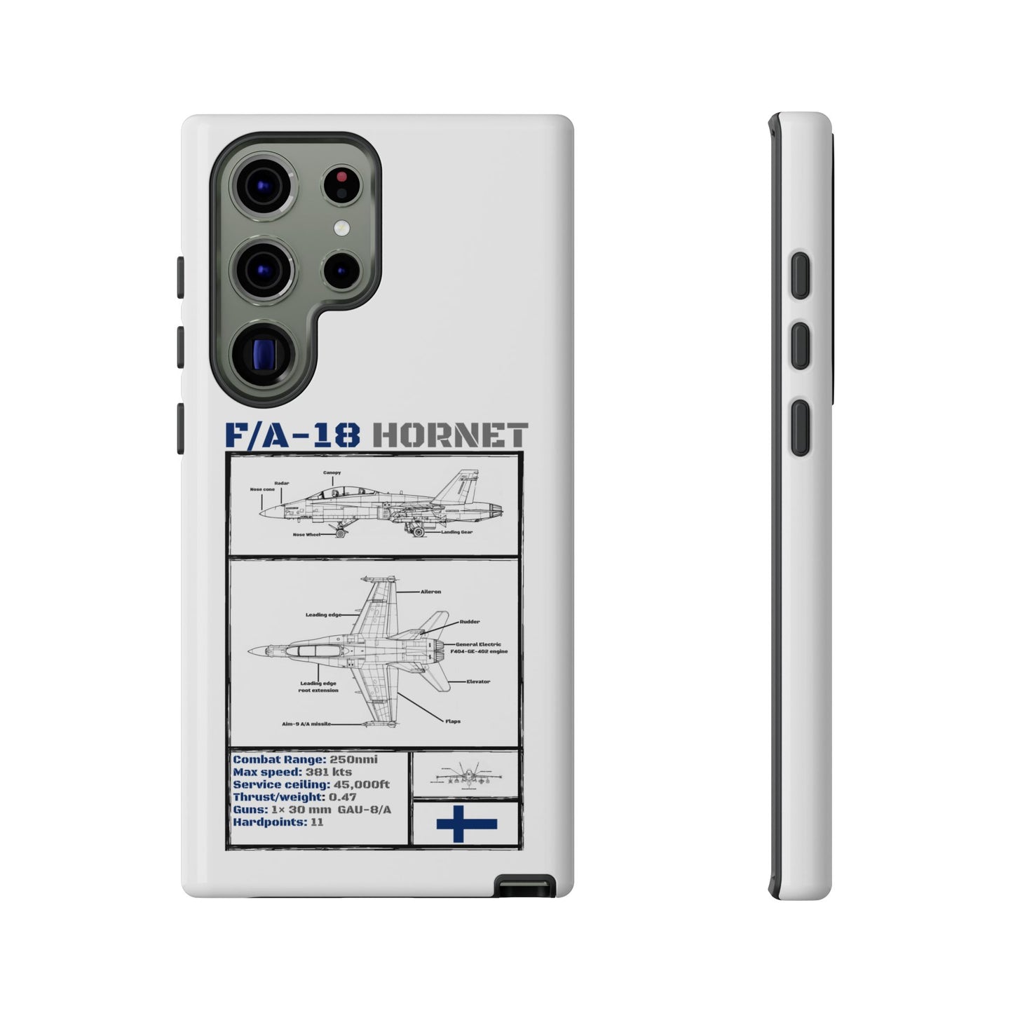 F/A-18 Hornet Schematic edition phone case (FAF Colour-Way)