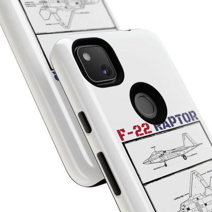 F-22 Raptor Schematic edition phone case (USAF Colour-Way)