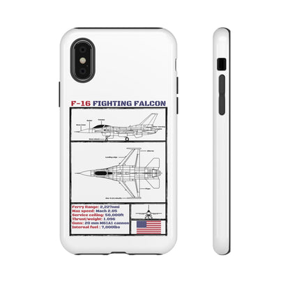 F-16 Fighting Falcon Schematic edition phone case (USAF Colour-Way)