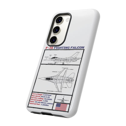 F-16 Fighting Falcon Schematic edition phone case (USAF Colour-Way)