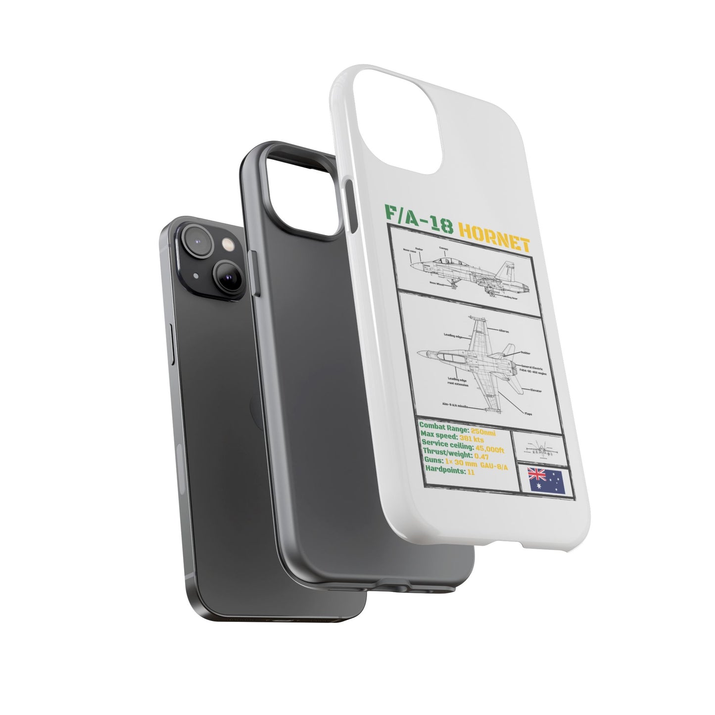 F/A-18 Hornet Schematic edition phone case (RAAF Colour-Way)