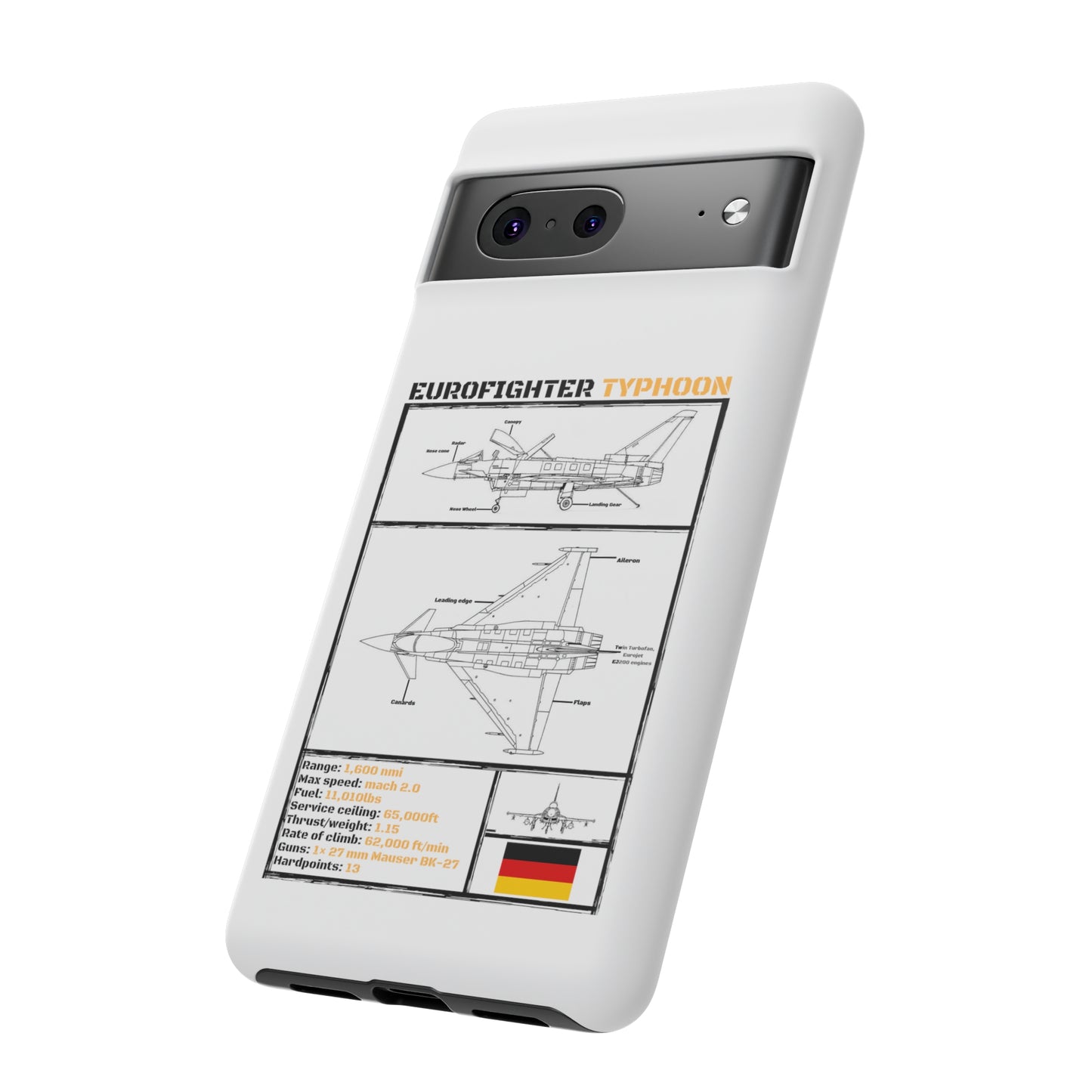 Eurofighter Typhoon Rigid Phone Case (Luftwaffe colour-ways)