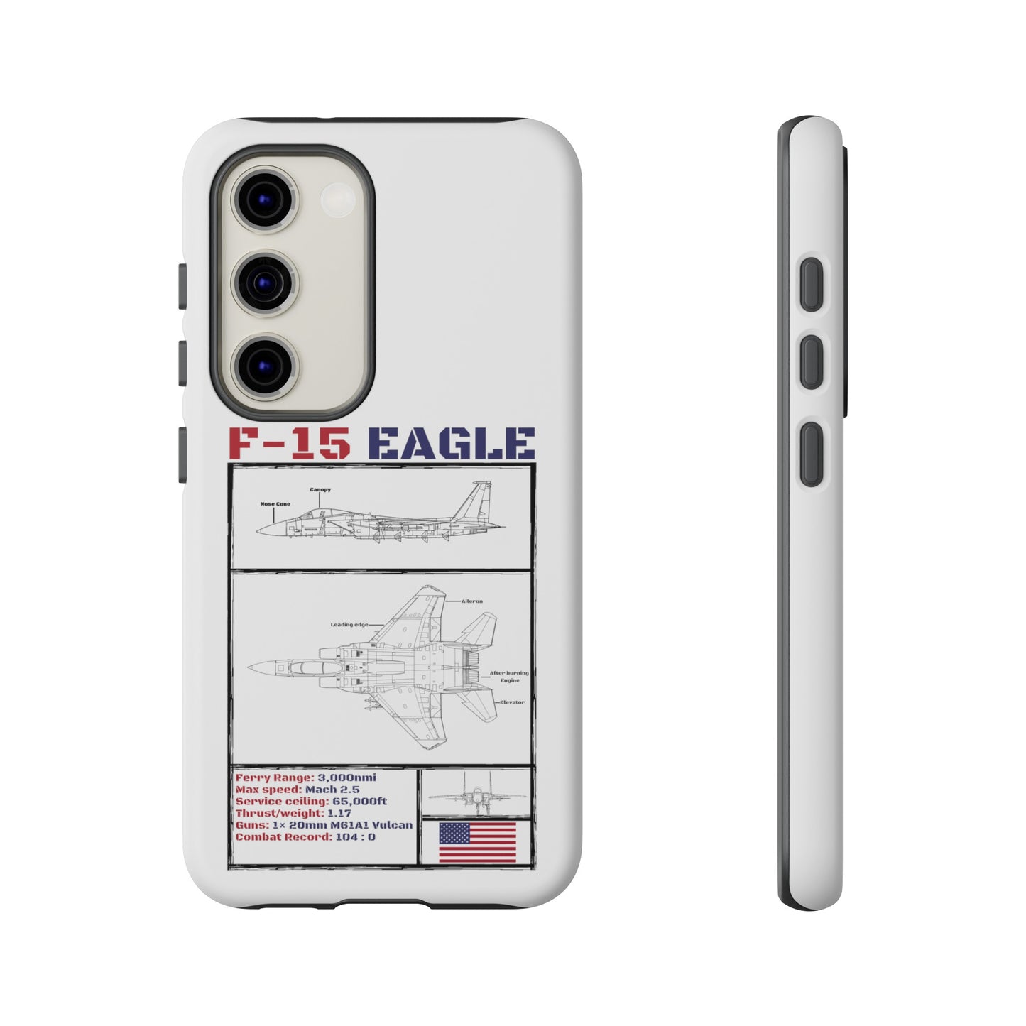 F-15 Schematic rigid Phone Case (USAF colour-ways)