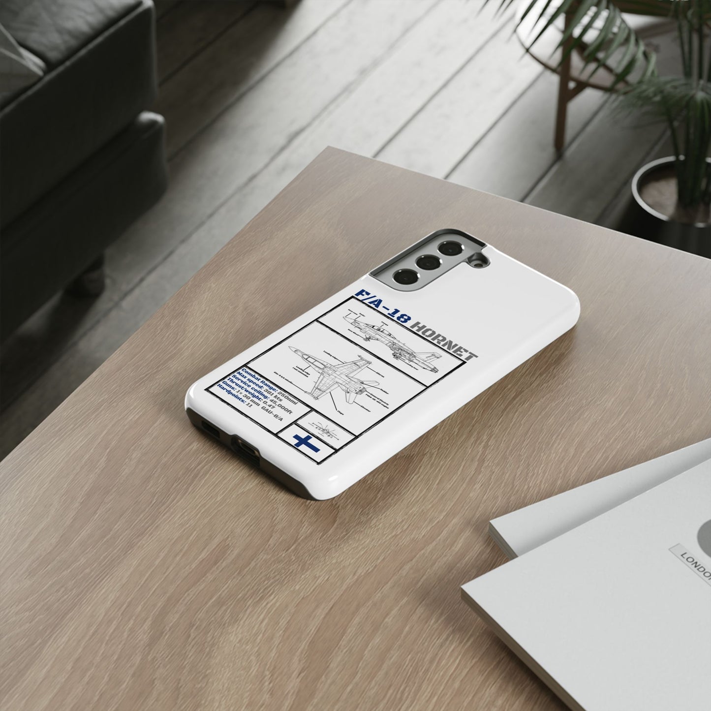 F/A-18 Hornet Schematic edition phone case (FAF Colour-Way)