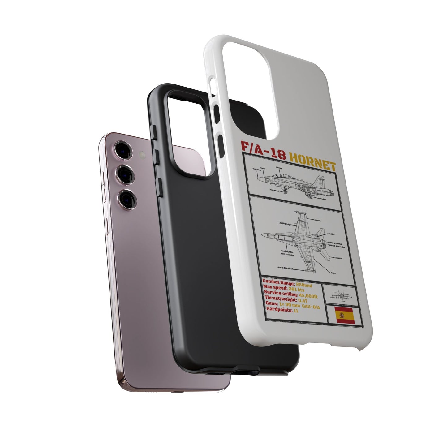 F/A-18 Hornet Schematic edition phone case (EDA Colour-Way)