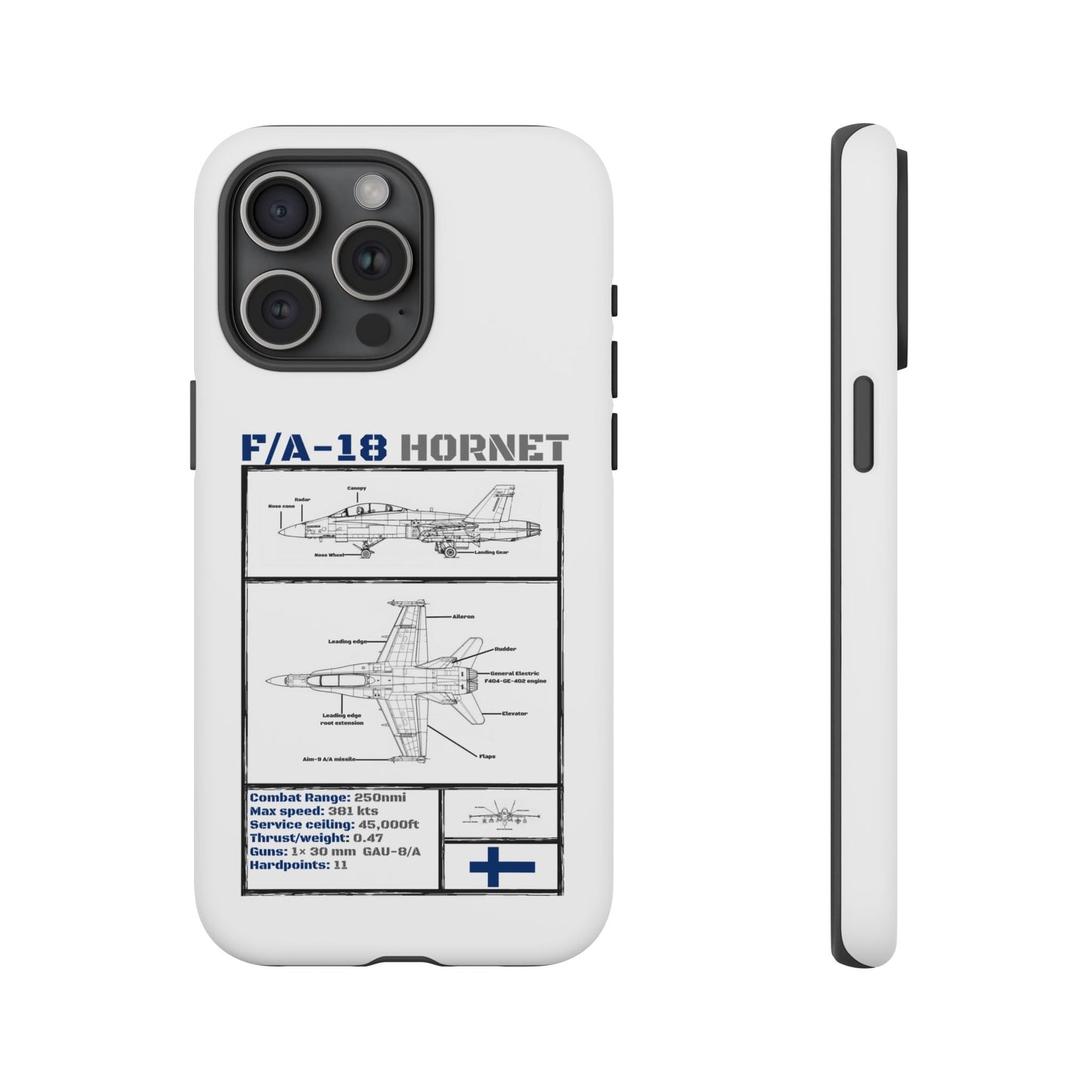 F/A-18 Hornet Schematic edition phone case (FAF Colour-Way)