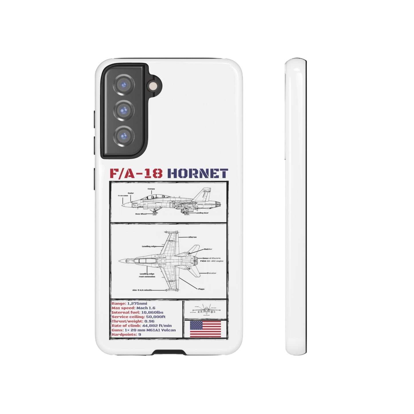 F/A-18 Schematic Rigid Phone Case (USAF colour-ways)