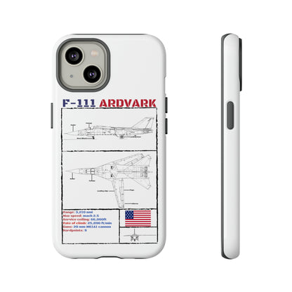 F111 Aardvark  Schematic Durable Phone Case (USAF Colourways)