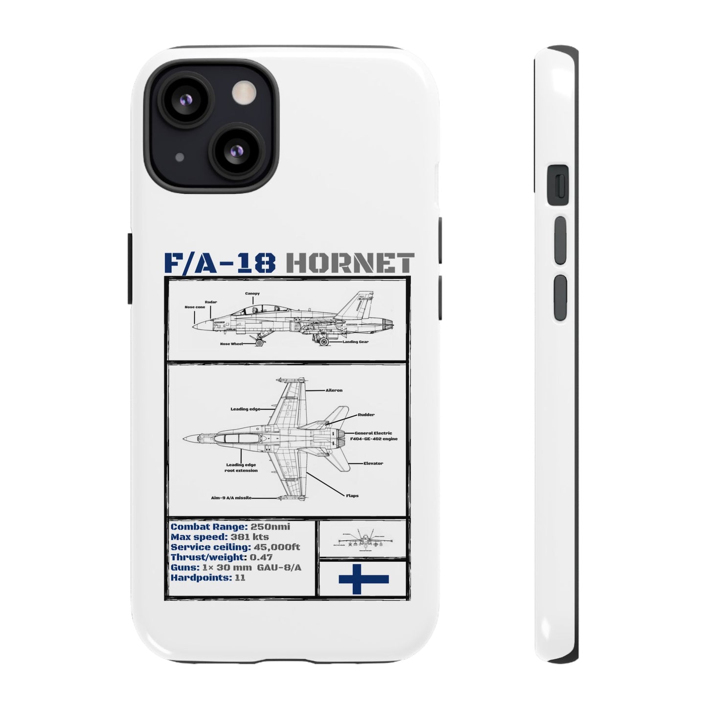 F/A-18 Hornet Schematic edition phone case (FAF Colour-Way)
