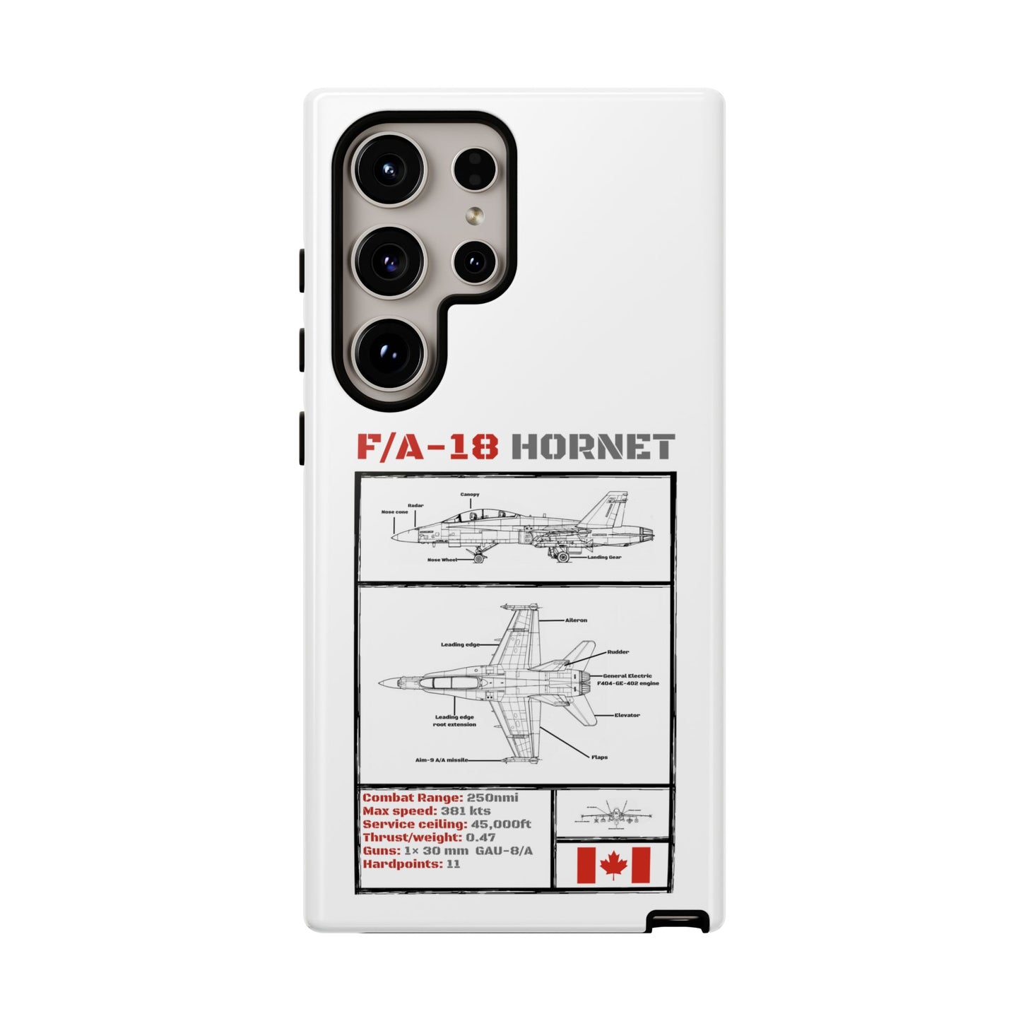 F/A-18 Hornet Schematic edition phone case (RCAF Colour-Way)