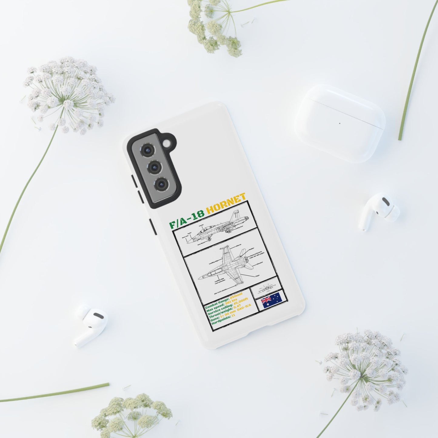 F/A-18 Hornet Schematic edition phone case (RAAF Colour-Way)