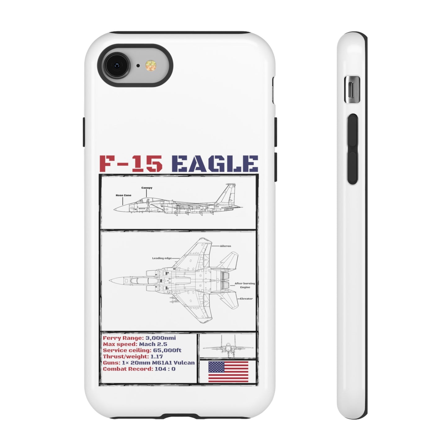 F-15 Schematic rigid Phone Case (USAF colour-ways)