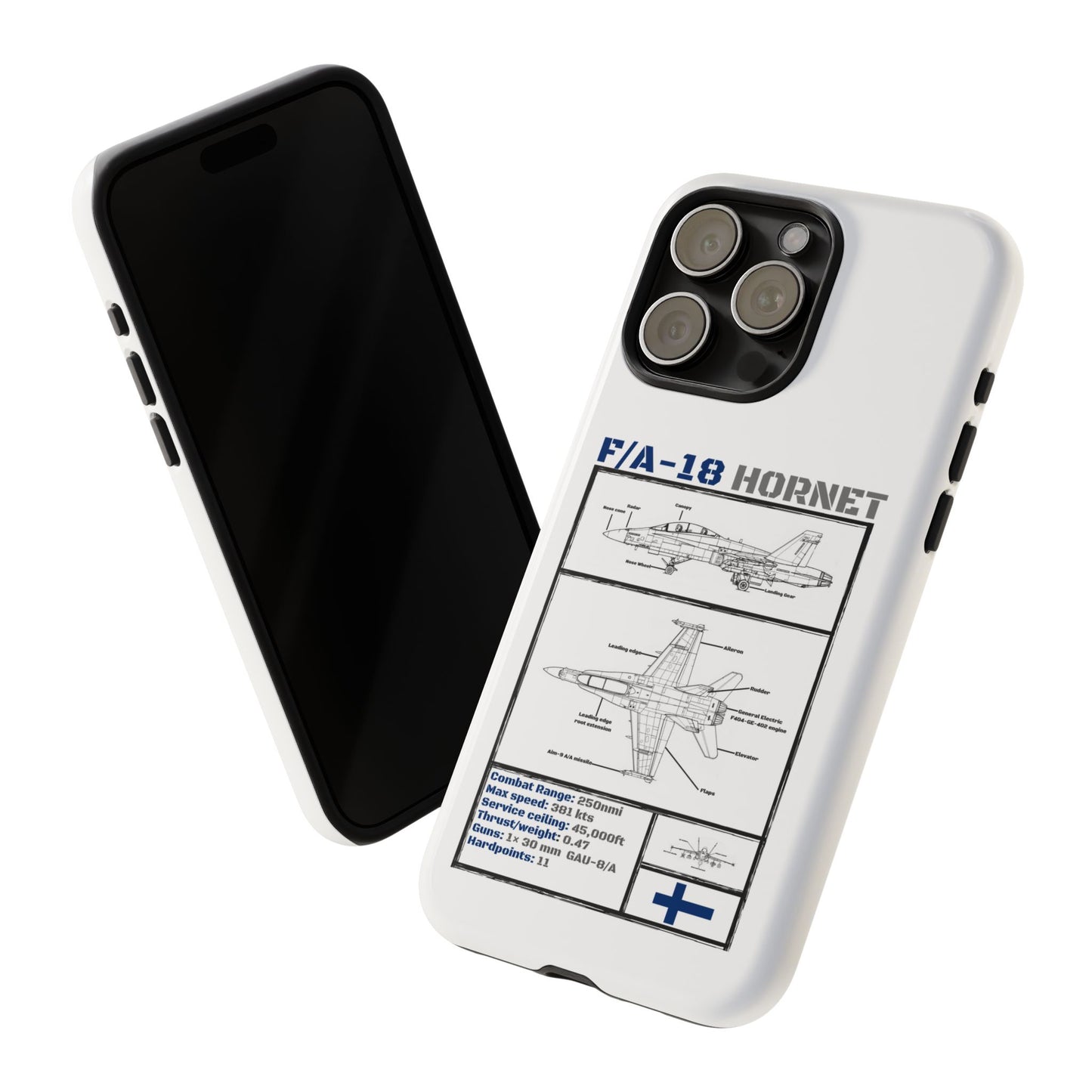 F/A-18 Hornet Schematic edition phone case (FAF Colour-Way)