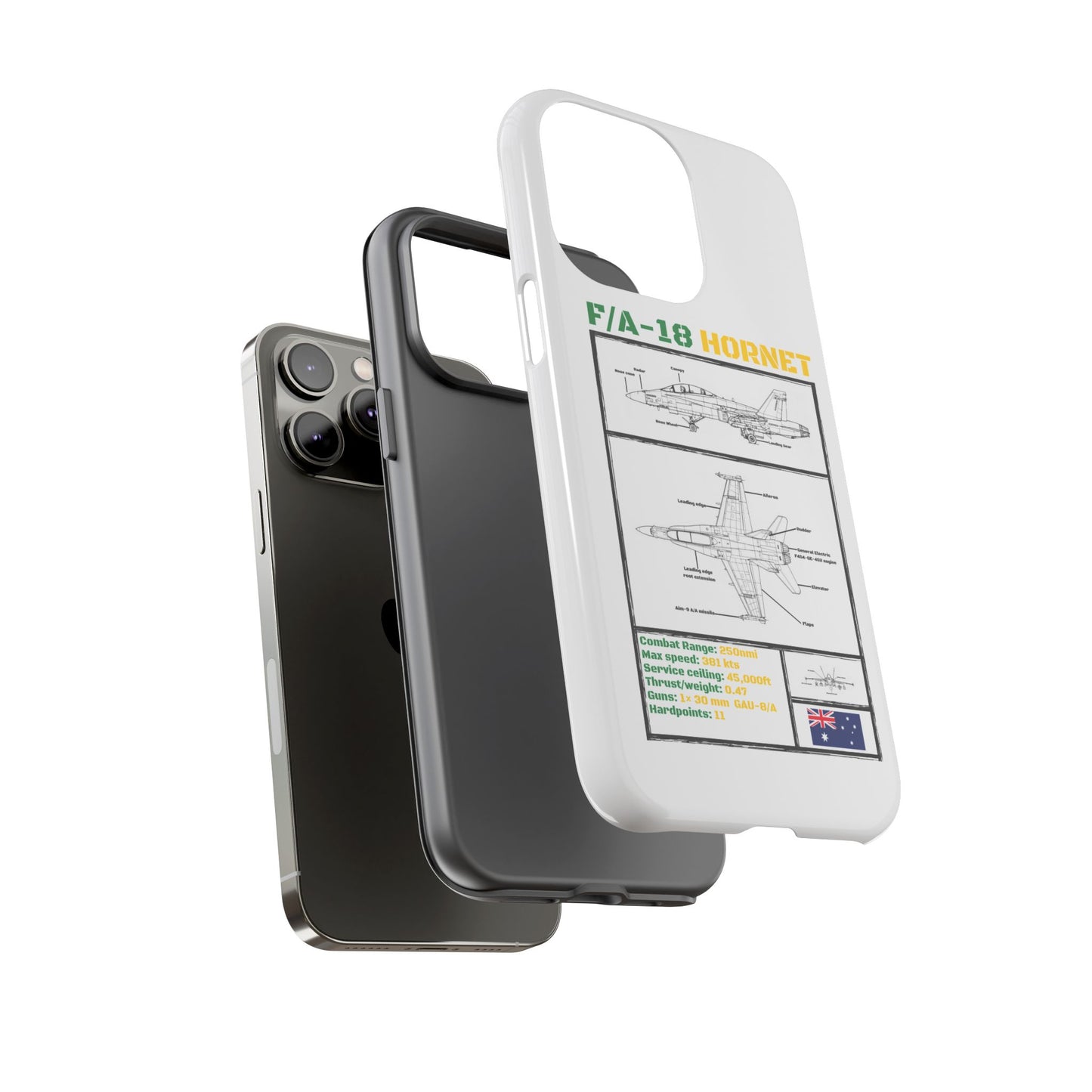 F/A-18 Hornet Schematic edition phone case (RAAF Colour-Way)