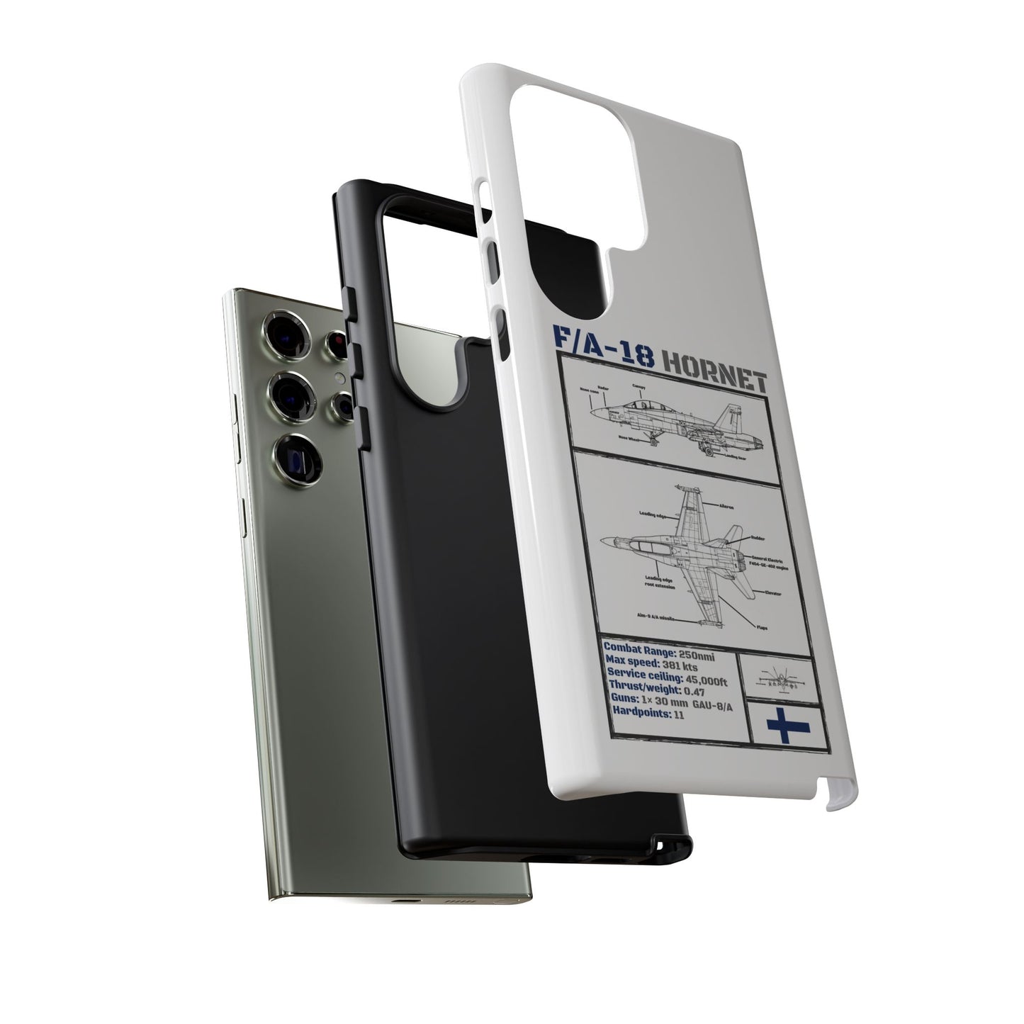 F/A-18 Hornet Schematic edition phone case (FAF Colour-Way)