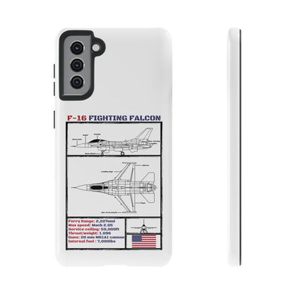 F-16 Fighting Falcon Schematic edition phone case (USAF Colour-Way)