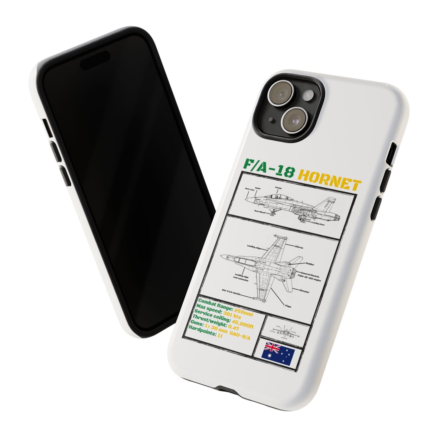 F/A-18 Hornet Schematic edition phone case (RAAF Colour-Way)