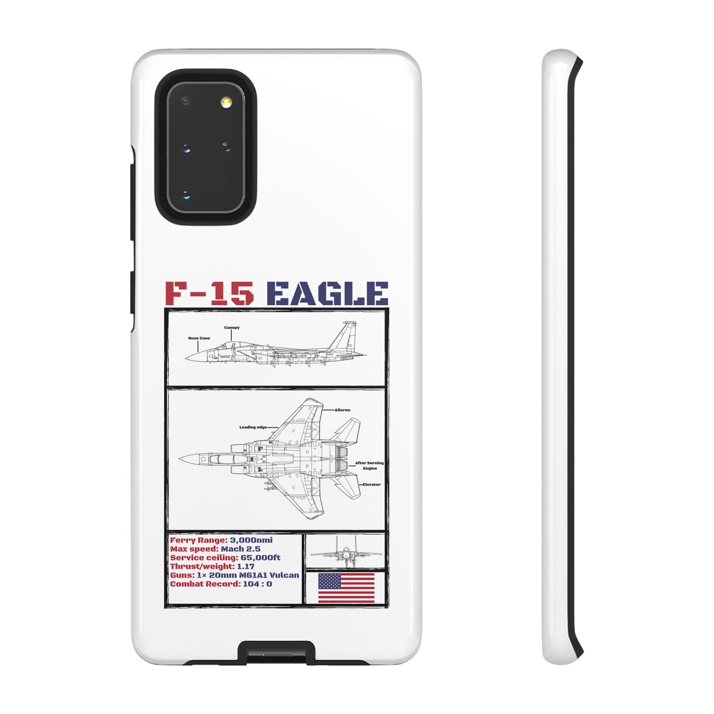 F-15 Schematic edition phone case