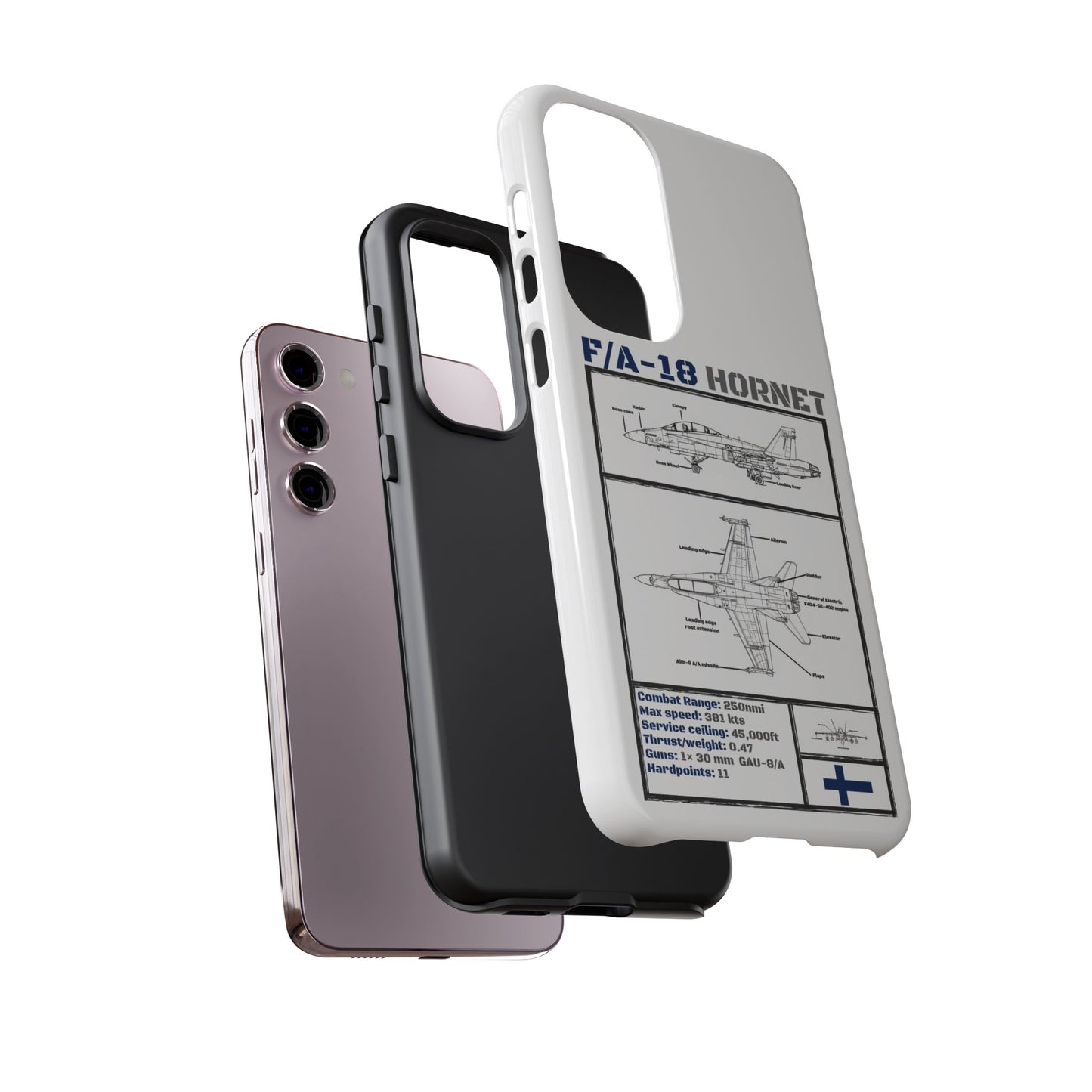 F/A-18 Hornet Schematic edition phone case (FAF Colour-Way)