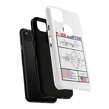 F-22 Raptor Schematic edition phone case (USAF Colour-Way)