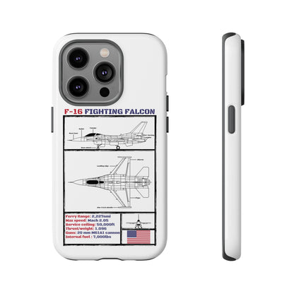 F-16 Fighting Falcon Schematic edition phone case (USAF Colour-Way)