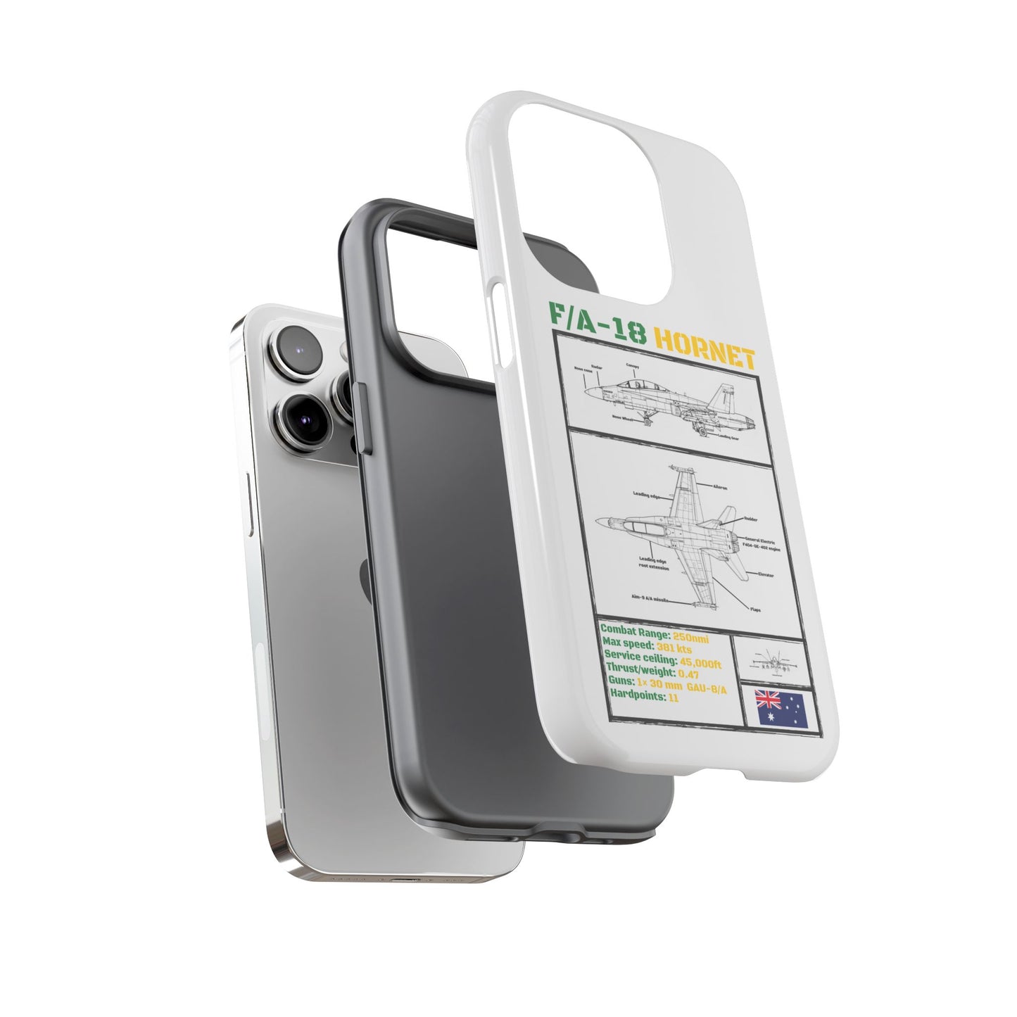 F/A-18 Hornet Schematic edition phone case (RAAF Colour-Way)
