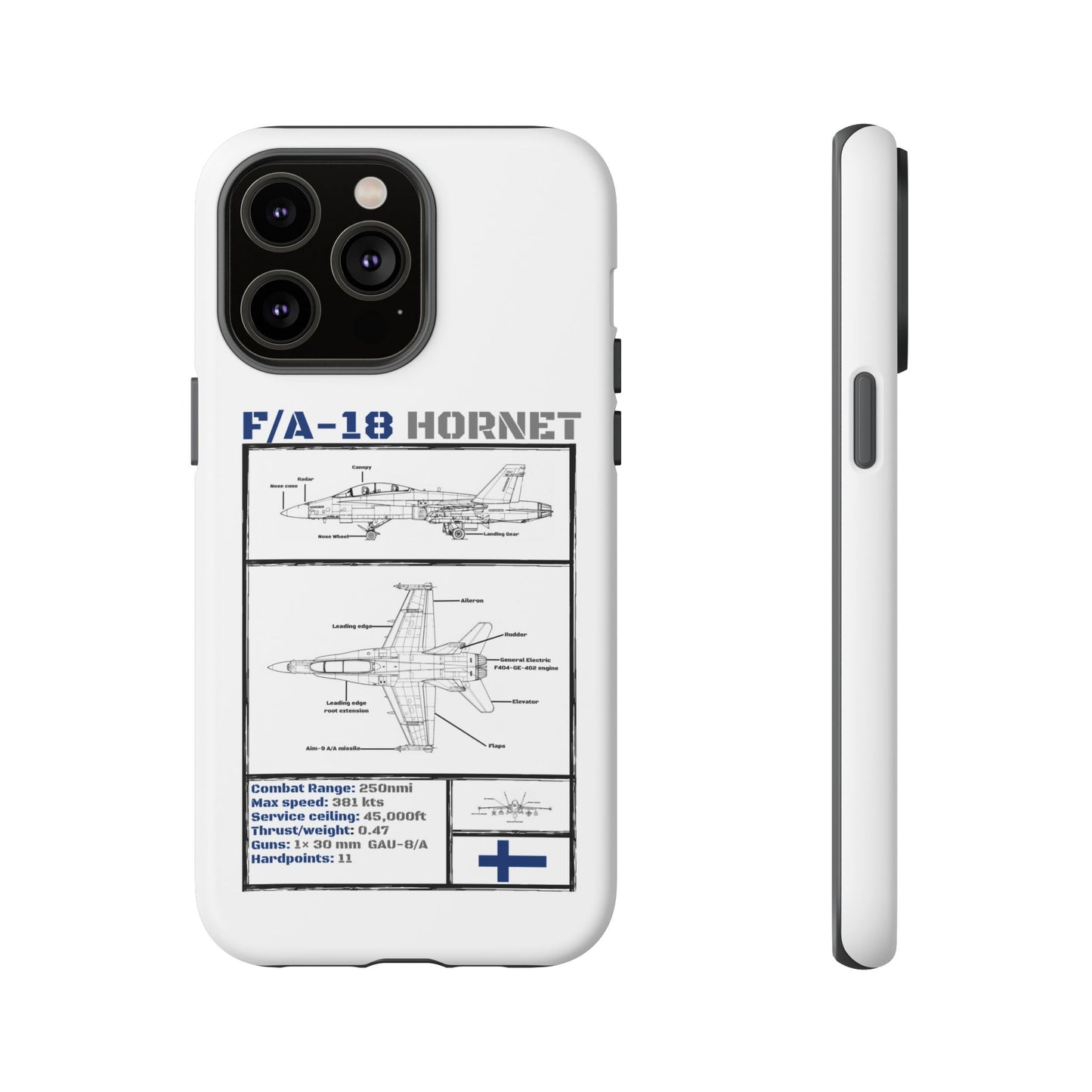 F/A-18 Hornet Schematic edition phone case (FAF Colour-Way)