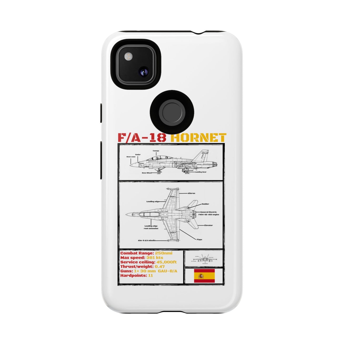 F/A-18 Hornet Schematic edition phone case (EDA Colour-Way)