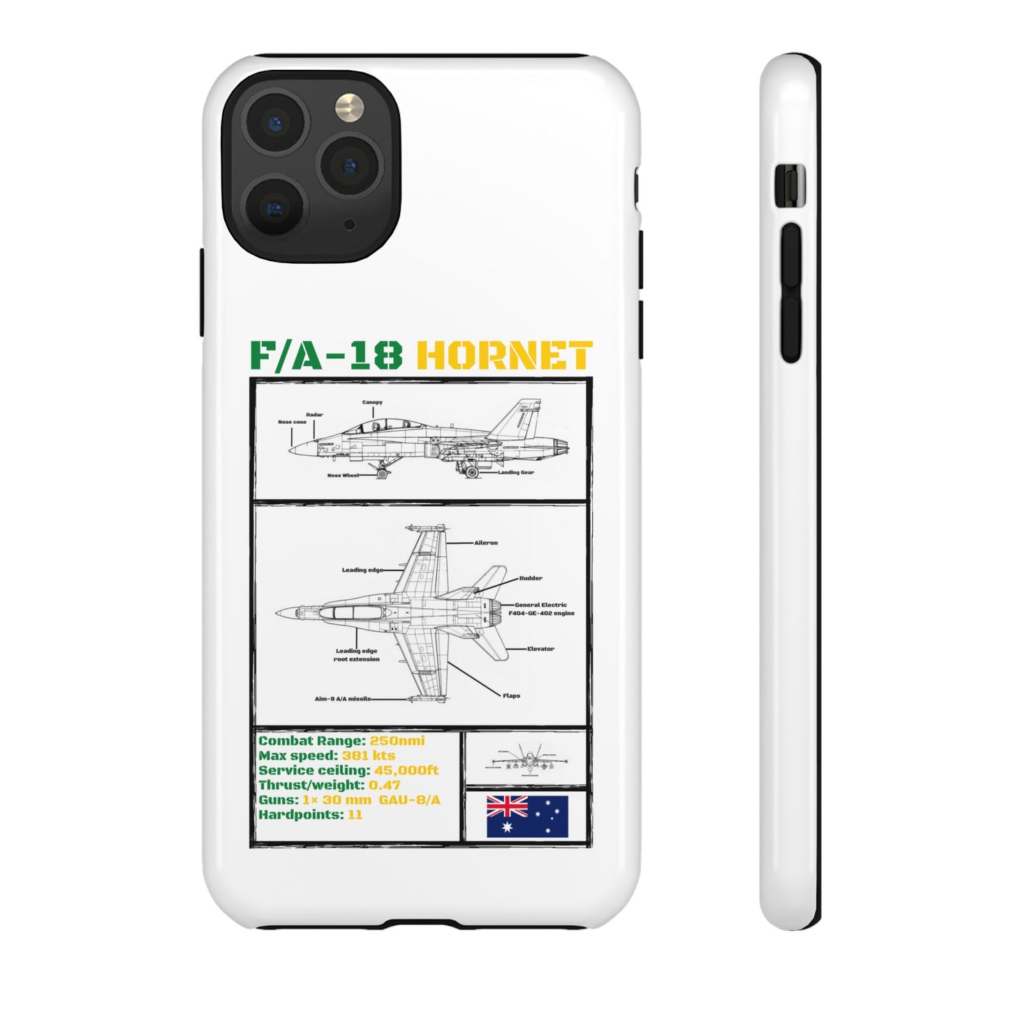 F/A-18 Hornet Schematic edition phone case (RAAF Colour-Way)