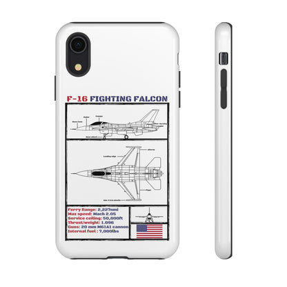 F-16 Fighting Falcon Schematic edition phone case (USAF Colour-Way)