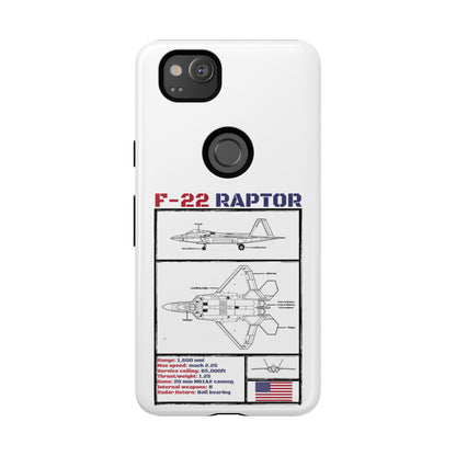 F-22 Raptor Schematic edition phone case (USAF Colour-Way)
