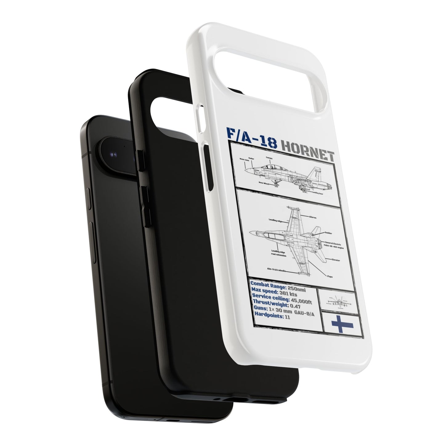 F/A-18 Hornet Schematic edition phone case (FAF Colour-Way)