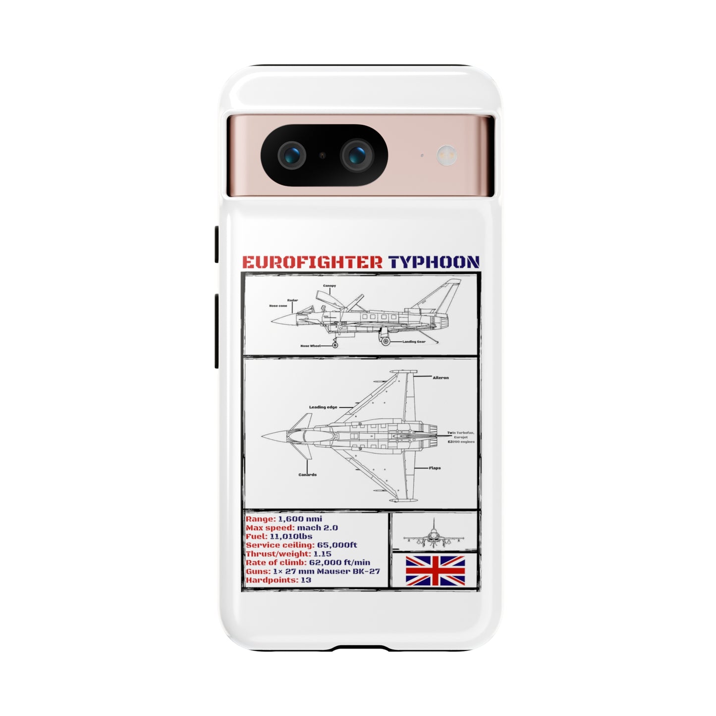 Eurofighter Typhoon Rigid Phone Case (RAF colour-ways)