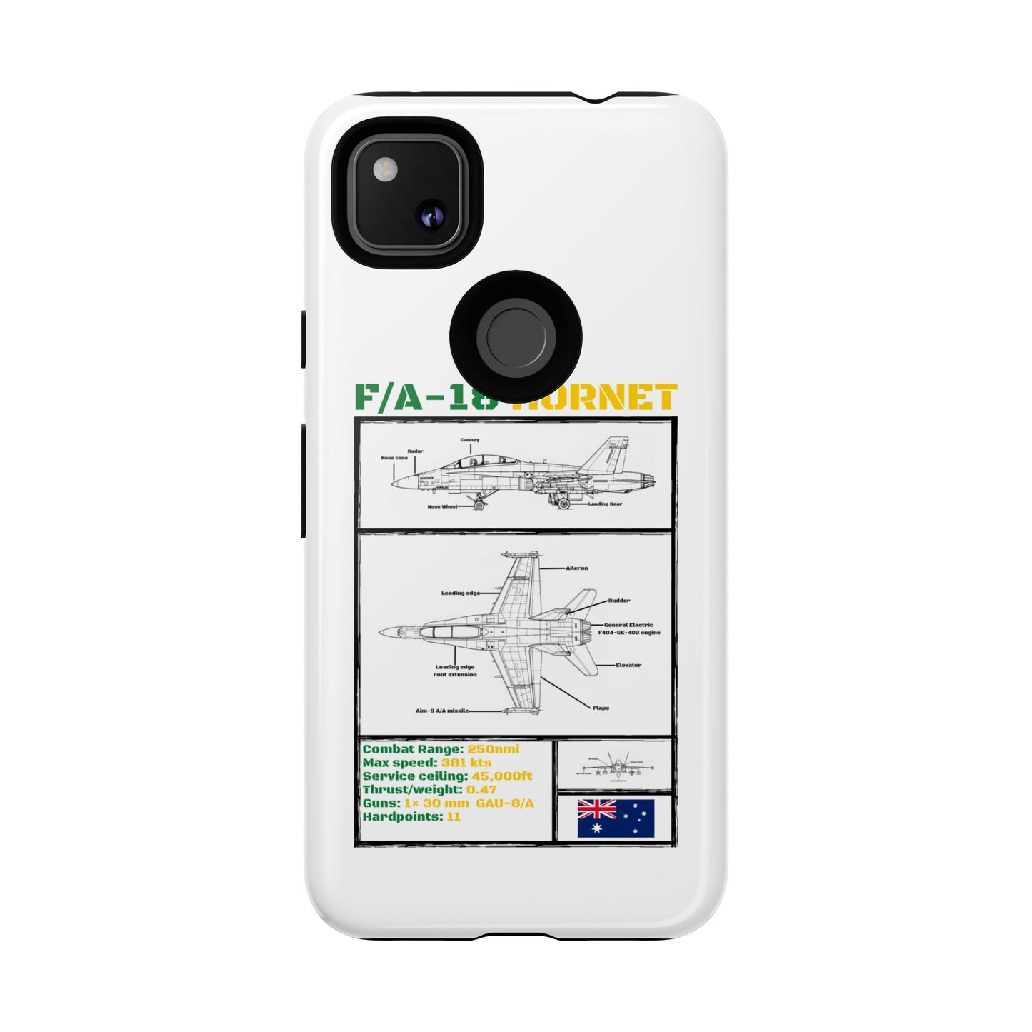 F/A-18 Hornet Schematic edition phone case (RAAF Colour-Way)