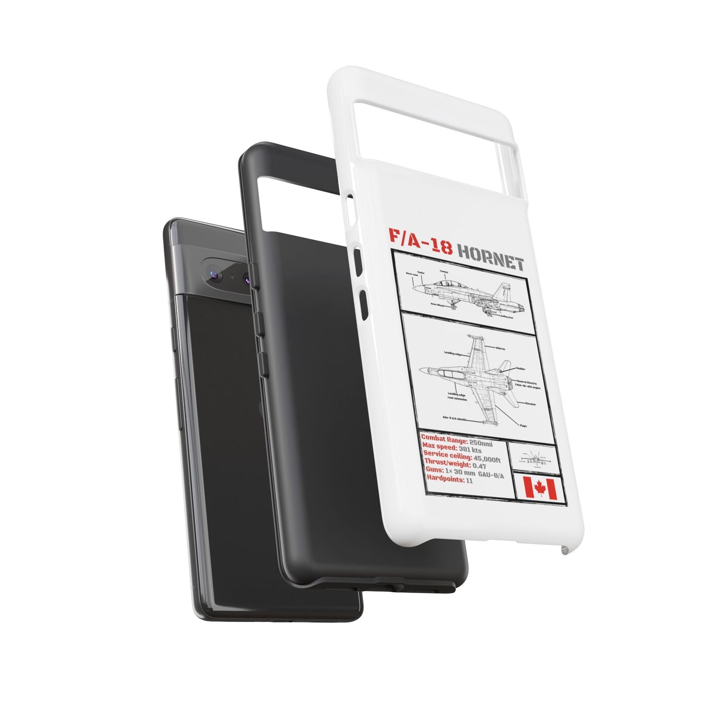 F/A-18 Hornet Schematic edition phone case (RCAF Colour-Way)