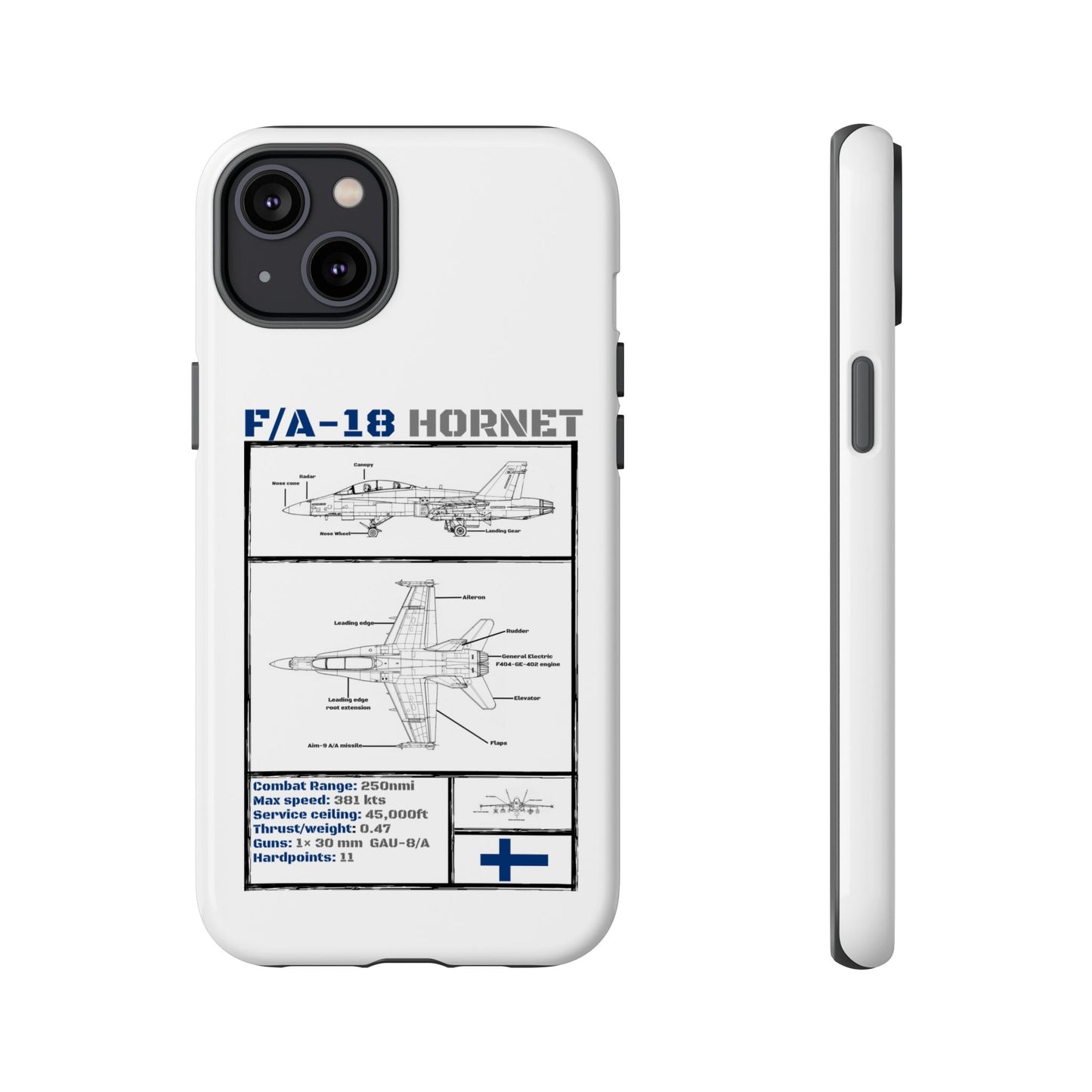 F/A-18 Hornet Schematic edition phone case (FAF Colour-Way)