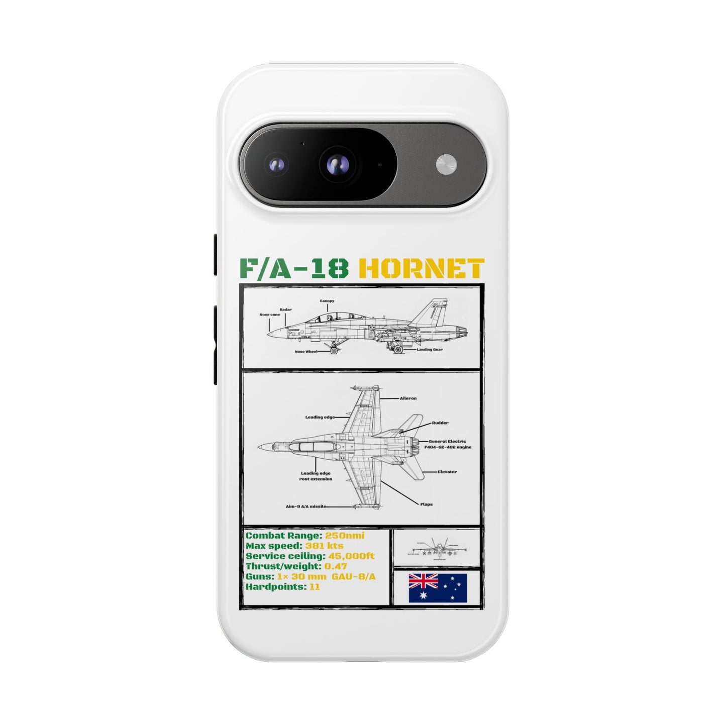 F/A-18 Hornet Schematic edition phone case (RAAF Colour-Way)