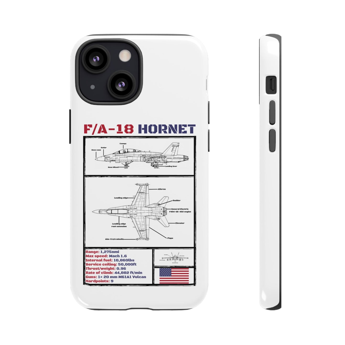 F/A-18 Hornet Schematic edition phone case (USAF Colour-Way)
