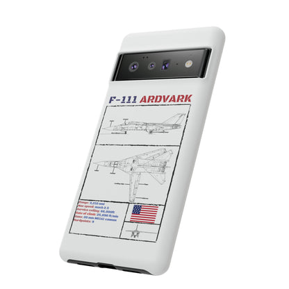 F111 Aardvark  Schematic Durable Phone Case (USAF Colourways)