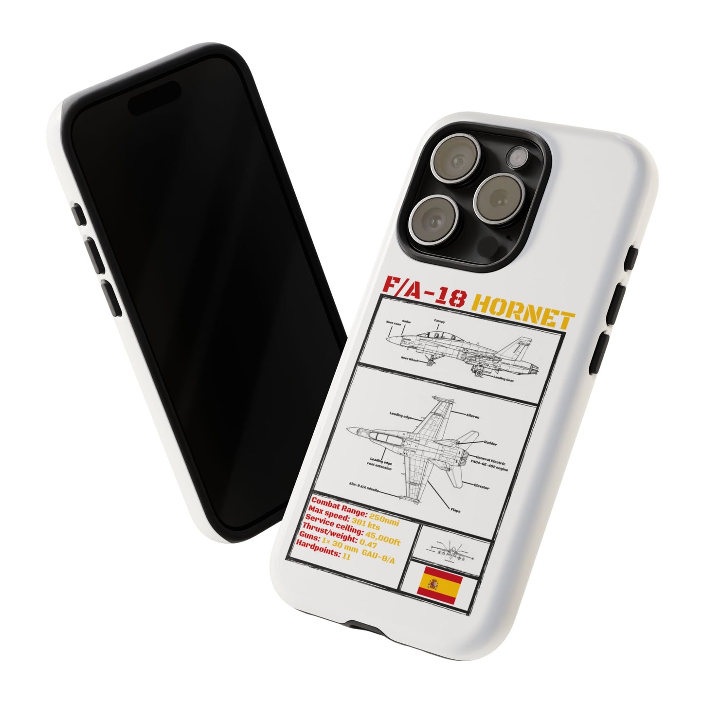 F/A-18 Hornet Schematic edition phone case (EDA Colour-Way)
